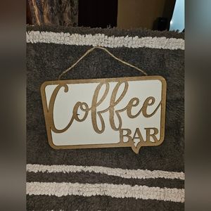 Wood Coffee Bar Sign